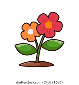Flower illustration design with various shapes. springtime design theme