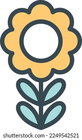 flower illustration with flat style