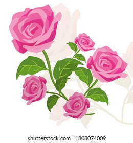 
flower illustration, flat style. flower garden theme. beautiful flower. vector illustration