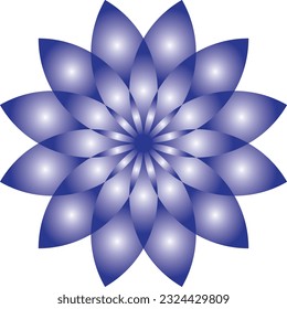 Flower illustration Gradient . people  see and visit all the world.
