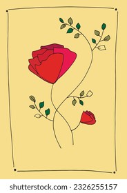 Flower illustration image. 
Hand drawn image artwork of a flower. 
Simple cute original logo.
Hand drawn vector illustration for posters, cards, t-shirts.