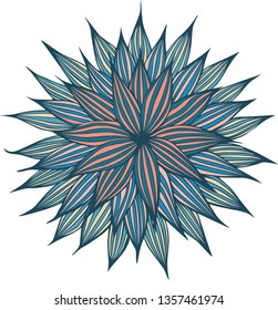 Flower illustration isolated on a white background. Spring. Flower icon and logo. Hand drawing. Print for invitations, cards, cover, textile.