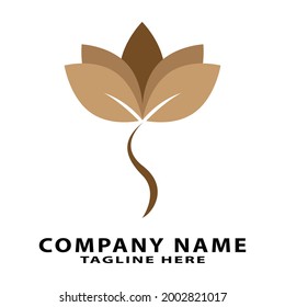 Flower illustration logo design vector