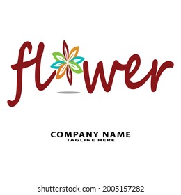 Vector de diseño de logotipo de ilustración de flor