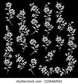 Flower illustration material,