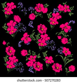Flower illustration material