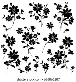 Flower illustration material