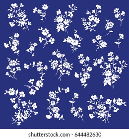 Flower illustration material