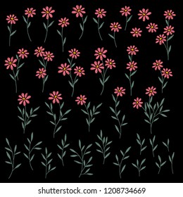 Flower illustration object,