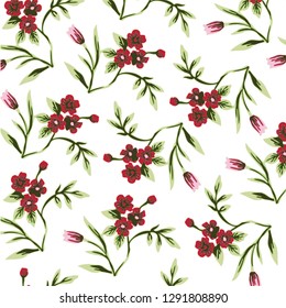 Flower illustration pattern