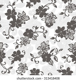 Flower illustration pattern
