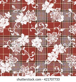 Flower illustration pattern