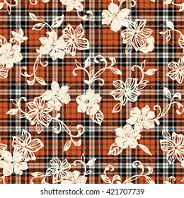 Flower illustration pattern