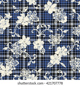 Flower illustration pattern