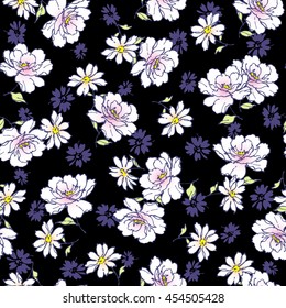 Flower illustration pattern