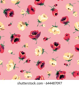 Flower Illustration Pattern Stock Vector (Royalty Free) 644487097 ...