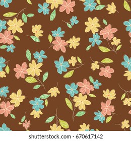 Flower illustration pattern