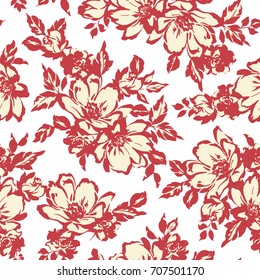 Flower illustration pattern