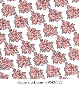 Flower illustration pattern