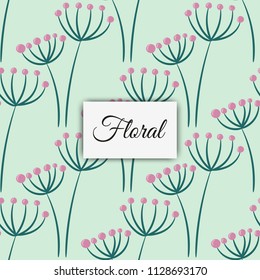 Flower illustration pattern. Floral vector