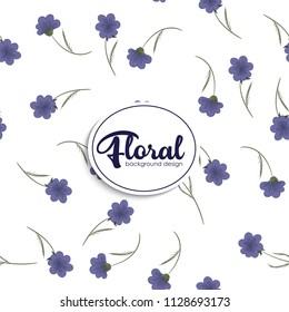Flower illustration pattern. Floral vector