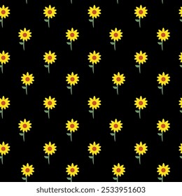 Flower illustration pattern. Flower seamless pattern background. Flower background. Floral decoration background. silhouette flower background.