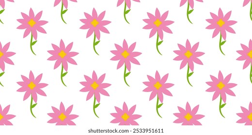 Flower illustration pattern. Flower seamless pattern background. Flower background. Floral decoration background. silhouette flower background.