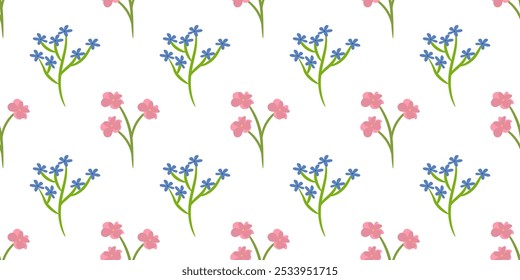 Patrón de ilustración de flores. Fondo de patrón de flores sin fisuras. Fondo de la flor. Fondo floral de la decoración. fondo de la flor de la silueta.