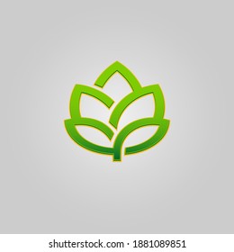 Ilustración de flores para el diseño simple del logotipo. diseño vectorial moderno