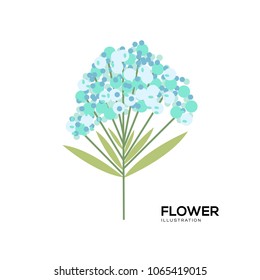 flower illustration symbol object. Flat icon style concept design