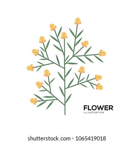 flower illustration symbol object. Flat icon style concept design
