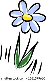 Flower, illustration, vector on white background.
