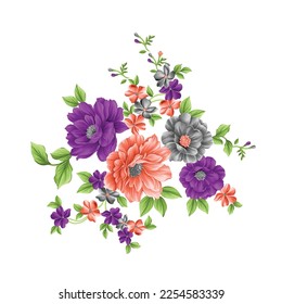 Flower illustration,Botanical floral background,Decorative flower pattern,Digital painted flower,Flower pattern for textile design,Flower bouquets,Floral wedding invitation template.