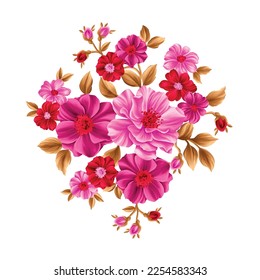 Flower illustration,Botanical floral background,Decorative flower pattern,Digital painted flower,Flower pattern for textile design,Flower bouquets,Floral wedding invitation template.