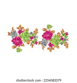 Flower illustration,Botanical floral background,Decorative flower pattern,Digital painted flower,Flower pattern for textile design,Flower bouquets,Floral wedding invitation template.