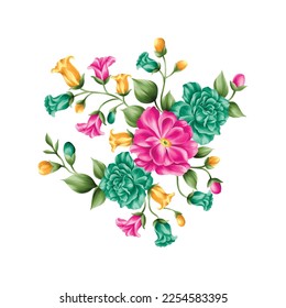 Flower illustration,Botanical floral background,Decorative flower pattern,Digital painted flower,Flower pattern for textile design,Flower bouquets,Floral wedding invitation template.