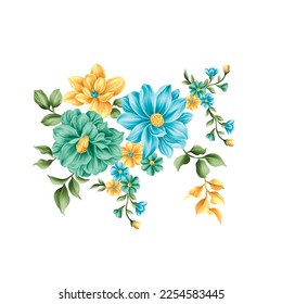 Flower illustration,Botanical floral background,Decorative flower pattern,Digital painted flower,Flower pattern for textile design,Flower bouquets,Floral wedding invitation template.