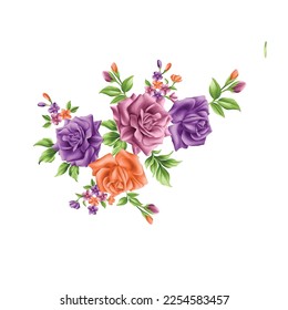 Flower illustration,Botanical floral background,Decorative flower pattern,Digital painted flower,Flower pattern for textile design,Flower bouquets,Floral wedding invitation template.