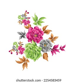 Flower illustration,Botanical floral background,Decorative flower pattern,Digital painted flower,Flower pattern for textile design,Flower bouquets,Floral wedding invitation template.