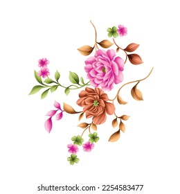 Flower illustration,Botanical floral background,Decorative flower pattern,Digital painted flower,Flower pattern for textile design,Flower bouquets,Floral wedding invitation template.