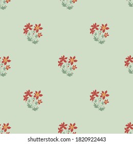 flower ilustration seamless pattern.Good for textile,fabric,wrapping paper,scrapbook.