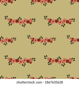 Flower ilustration seamless pattern.Great for textile print,fabric,wrapping paper,scrapbooking,ceramic motifs.