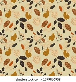  Flower ilustration seamless pattern.Great for textile,fabric,wrapping paper,any Print.vector,eps10.