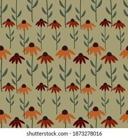  Flower ilustration seamless pattern.Great for wrapping paper,textile,fabric,scrapbooking.