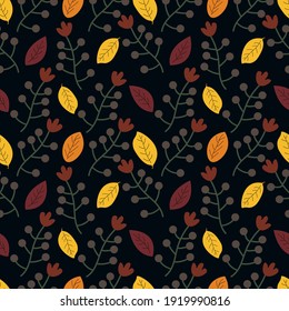 Flower ilustration seamless pattern.Vitntage style.Geat for textile,fabric,any print.