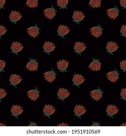 Flower ilustration vector seamless pattern.Great for wrapping paper,textile,fabric,and any prints.Eps10.