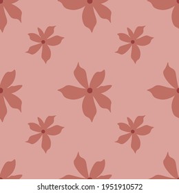 Flower ilustration vector seamless pattern.Great for wrapping paper,textile,fabric,and any prints.Eps10.