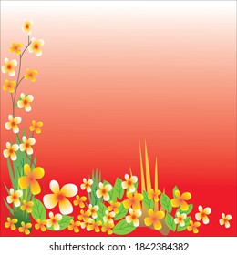 Flower image with gradient color background