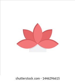 Flower, India, Lotus, Plant  Flat Color Icon. Vector icon banner Template