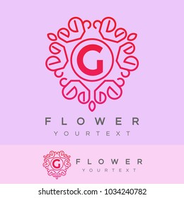 flower initial Letter G Logo design